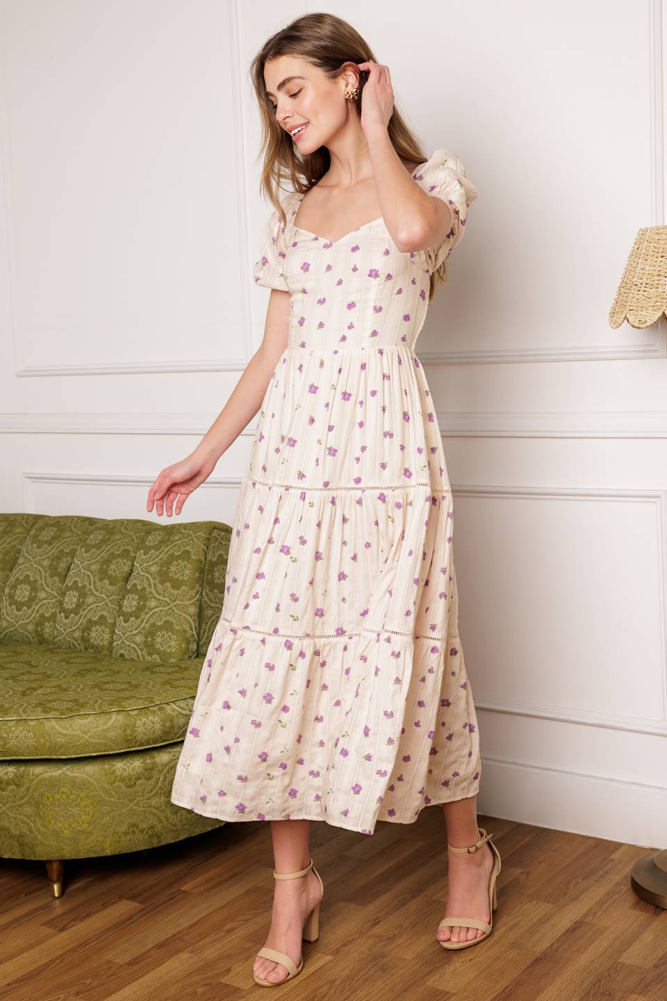 SUNSET GAZING WOVEN MIDI DRESS - MaraFormigone