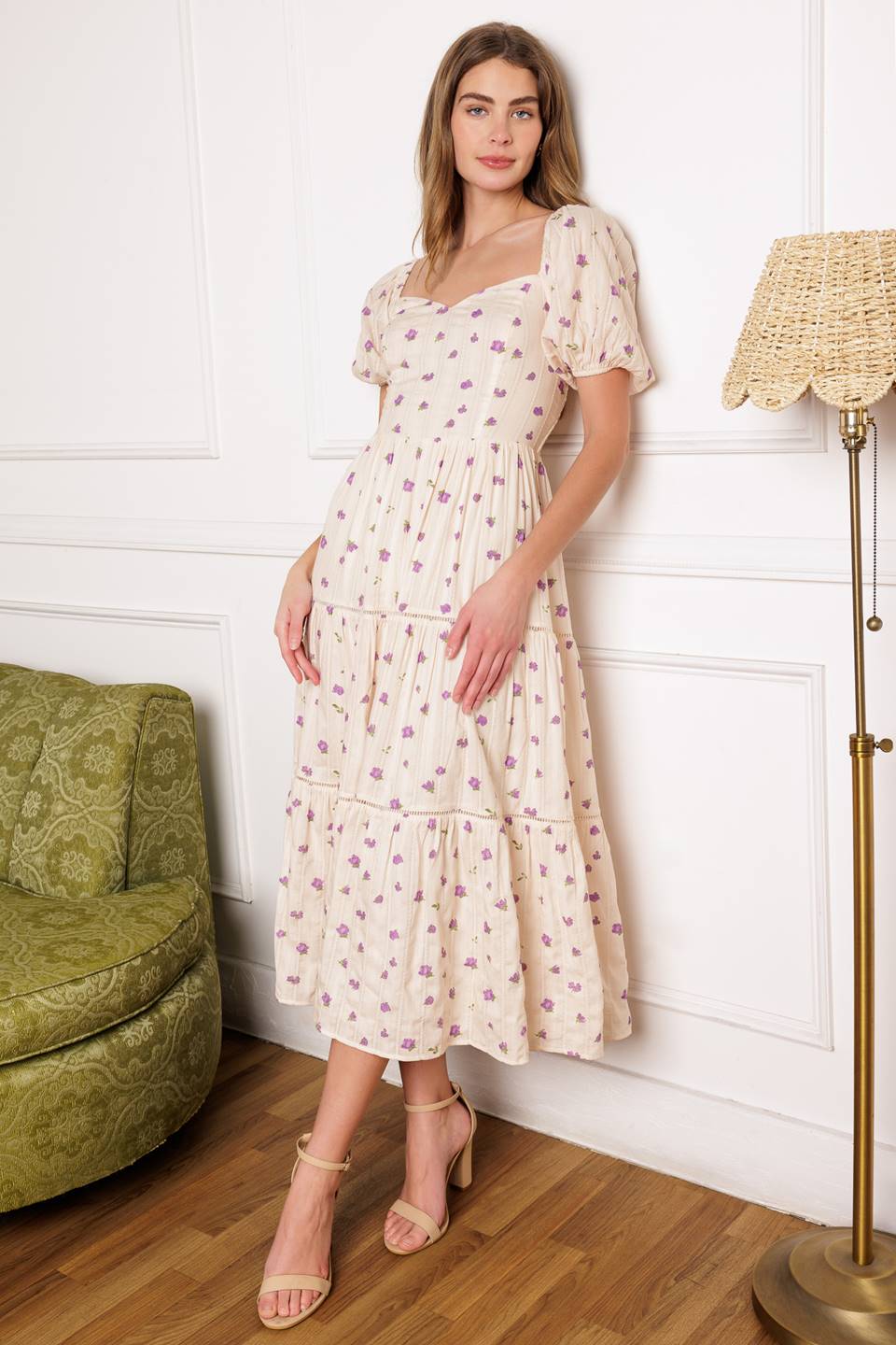 SUNSET GAZING WOVEN MIDI DRESS - MaraFormigone