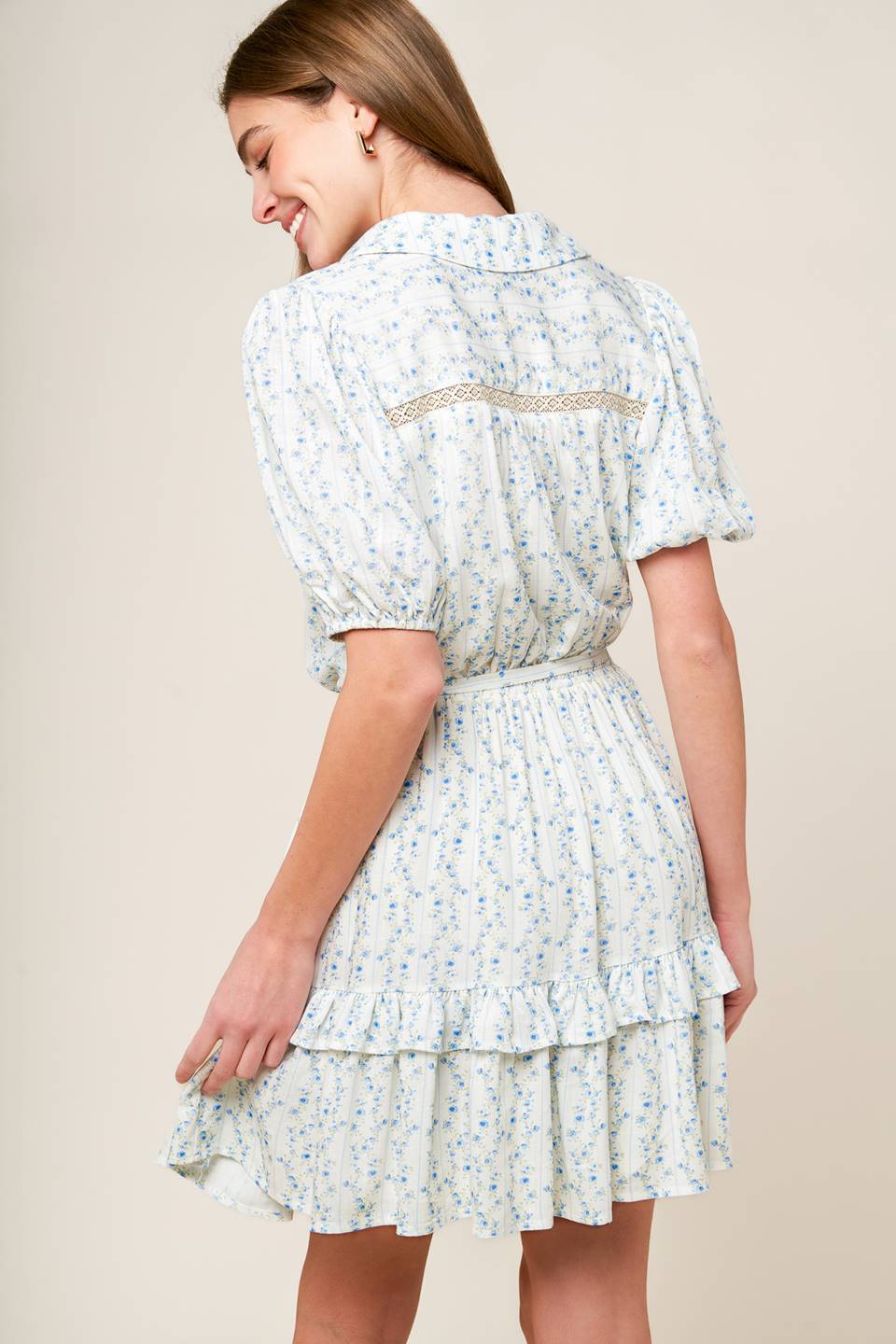 SKYWARD BLUE WOVEN MINI DRESS - MaraFormigone