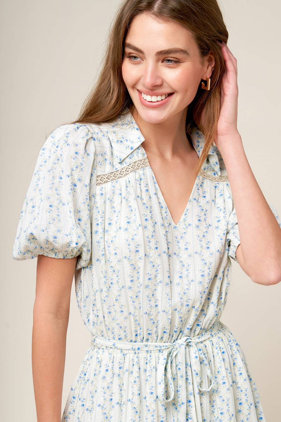 SKYWARD BLUE WOVEN MINI DRESS - MaraFormigone