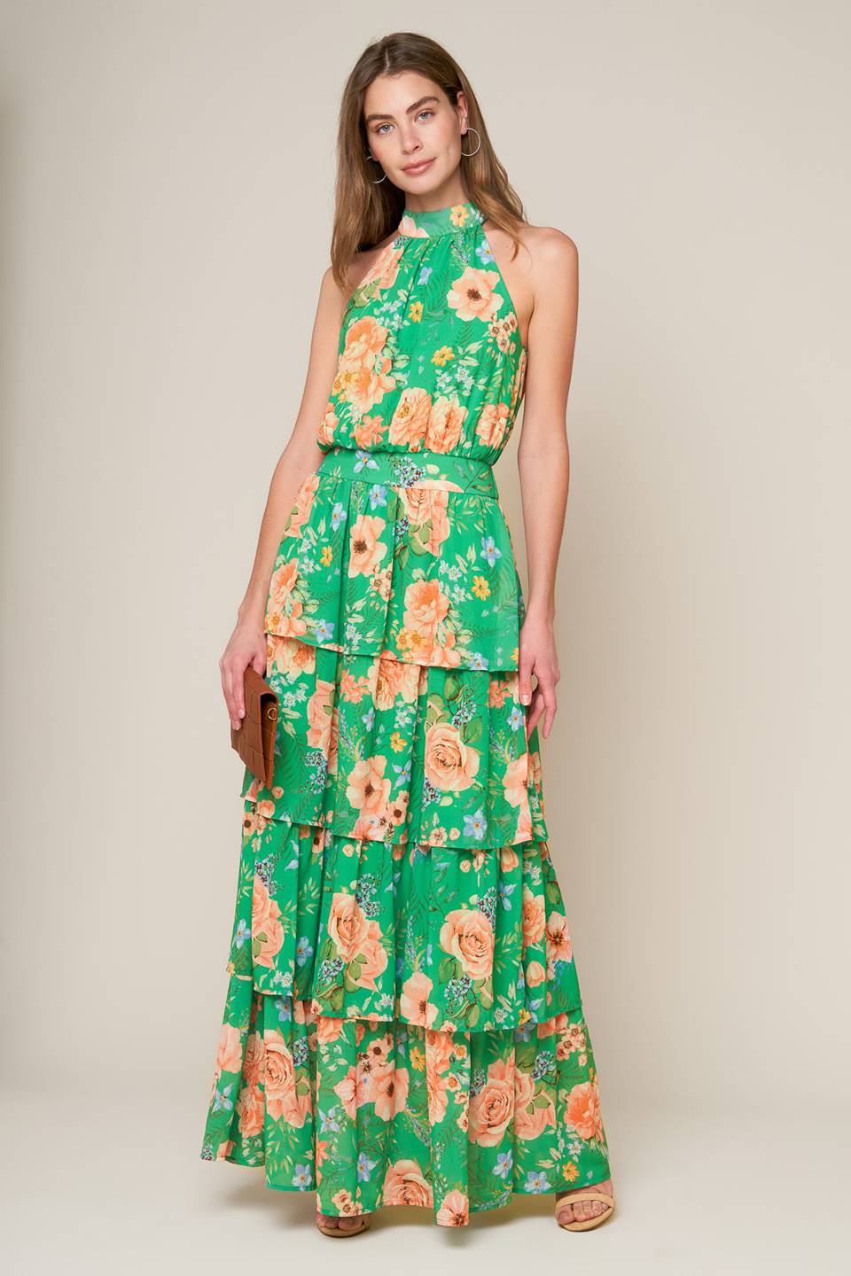 PORCELAIN BLOOM WOVEN MAXI DRESS - MaraFormigone