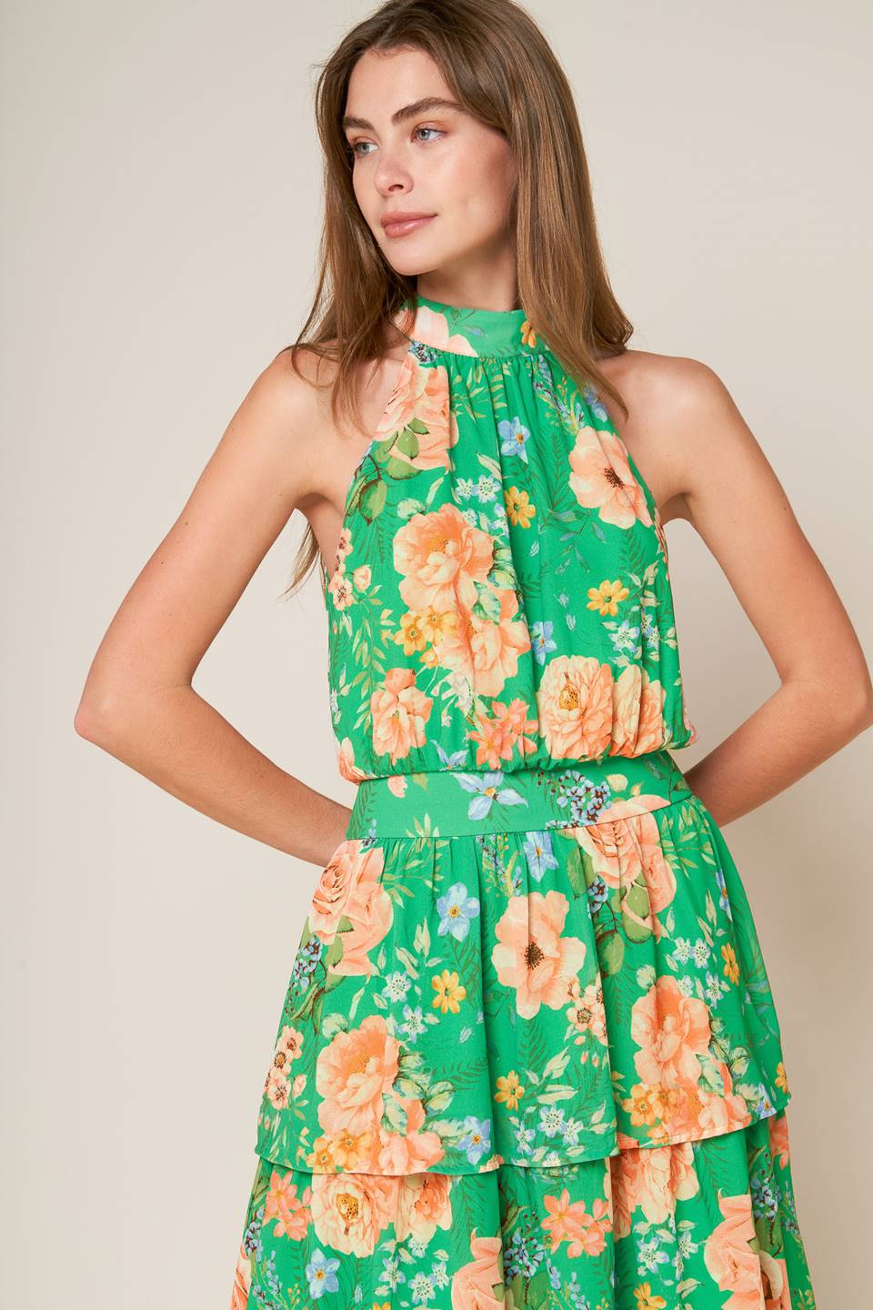 PORCELAIN BLOOM WOVEN MAXI DRESS - MaraFormigone