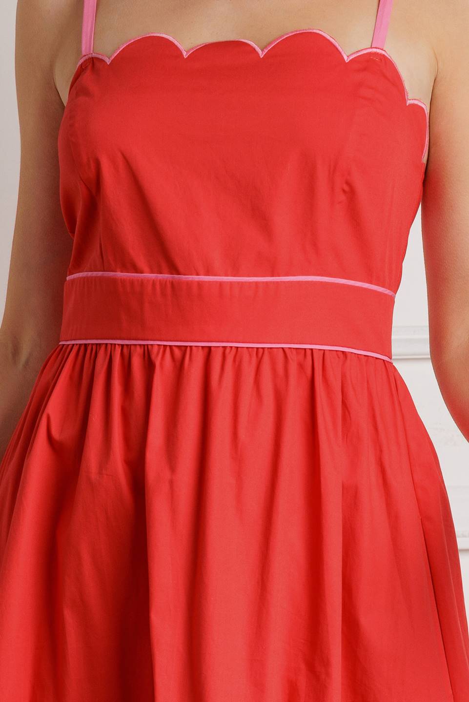 VESTIDO MIDI ROJO TEJIDO RUSTIC DREAM