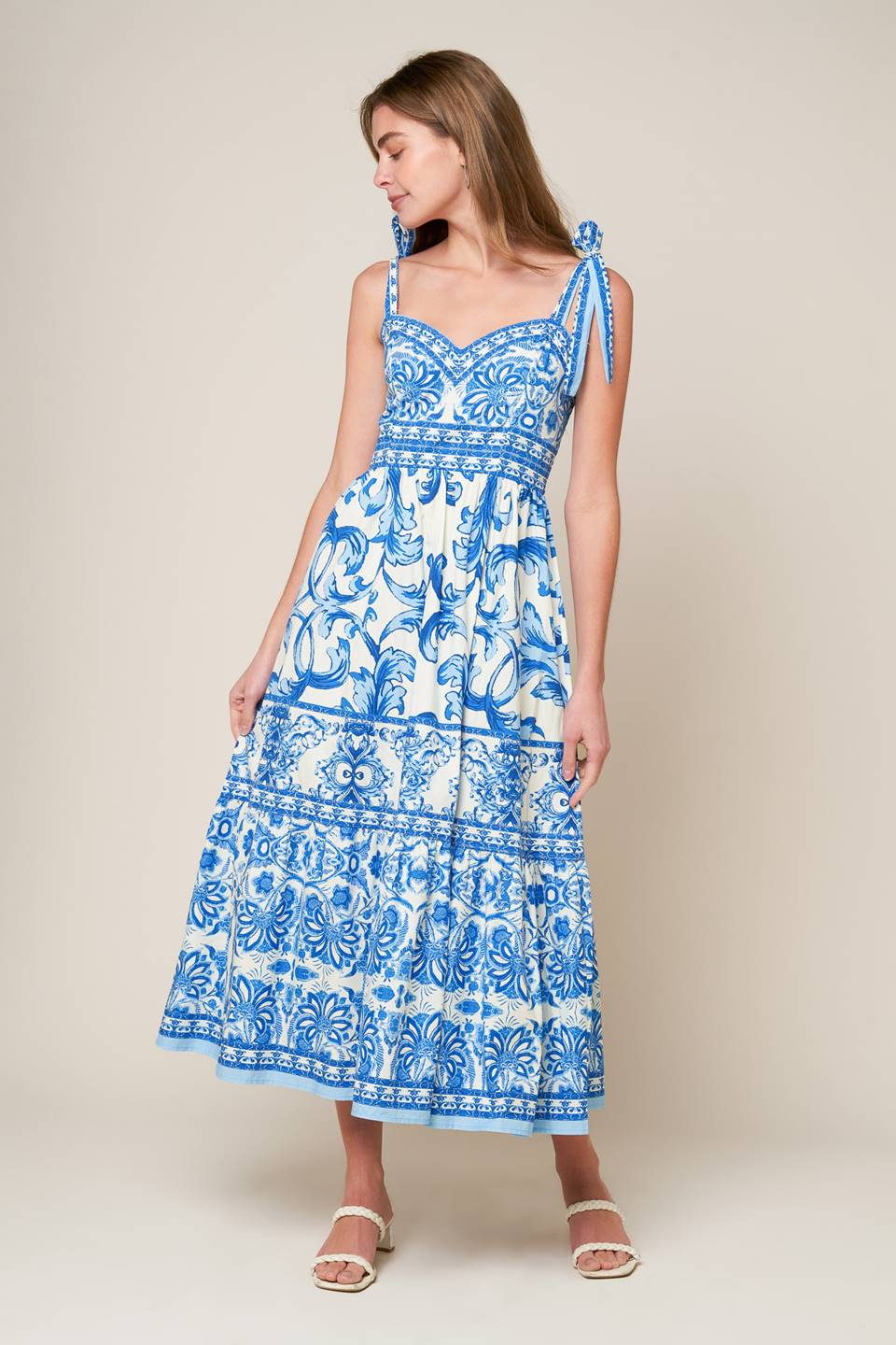 THE GARDEN'S SECRET WOVEN MIDI DRESS - MaraFormigone