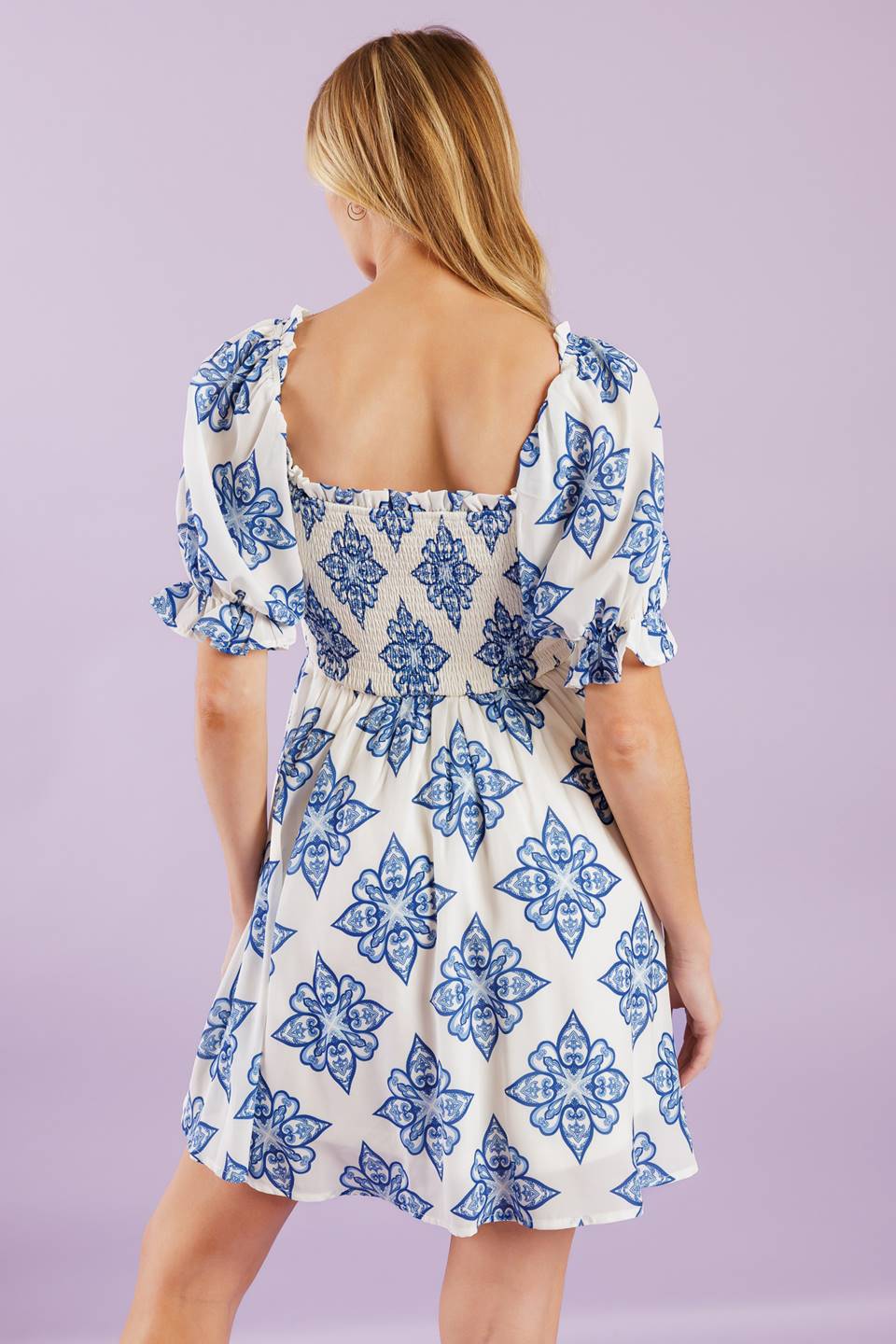 THROUGH THE GARDEN WOVEN MINI DRESS - MaraFormigone