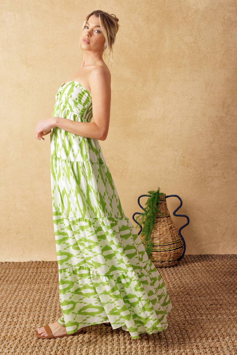 PETALS OF TIME WOVEN MAXI DRESS - MaraFormigone