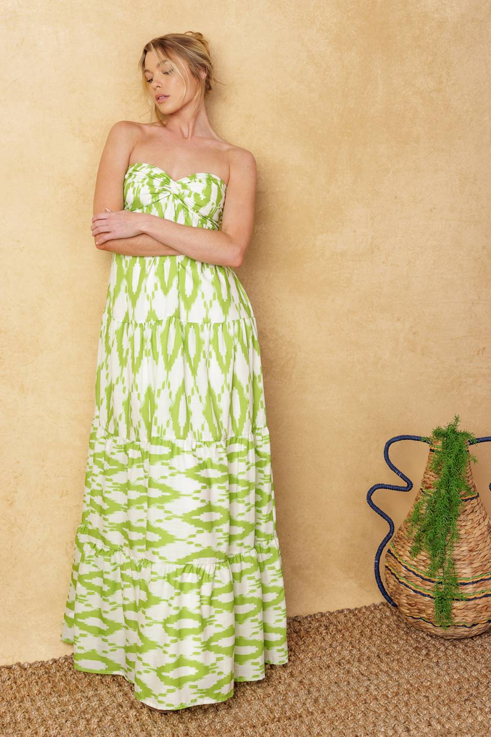 PETALS OF TIME WOVEN MAXI DRESS - MaraFormigone