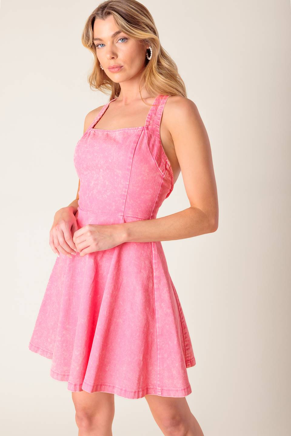 Mini vestido tecido Hibiscus Hideaway