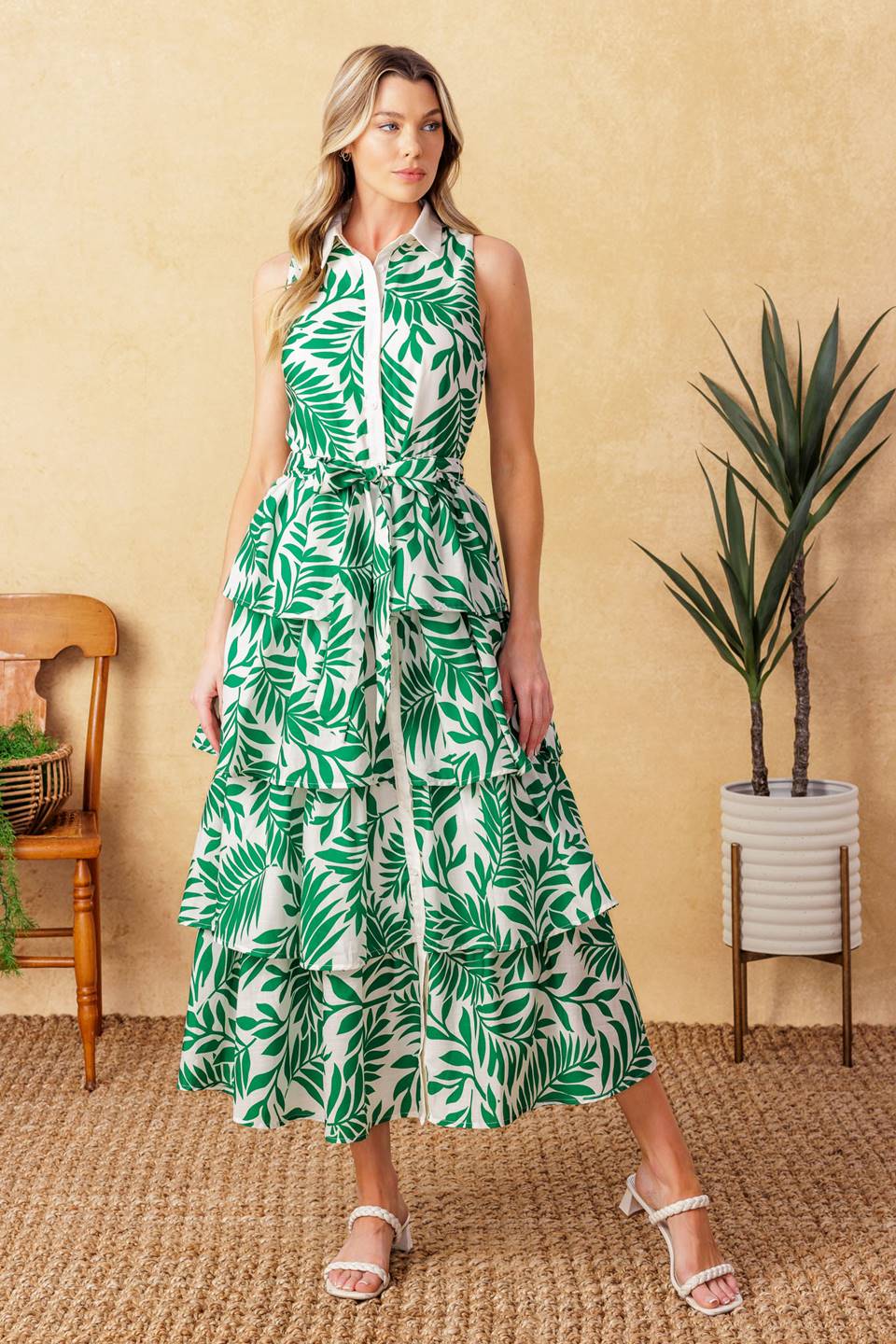 Vestido midi tejido de Park Avenue