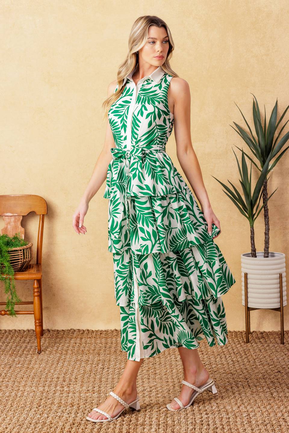 Vestido midi tejido de Park Avenue