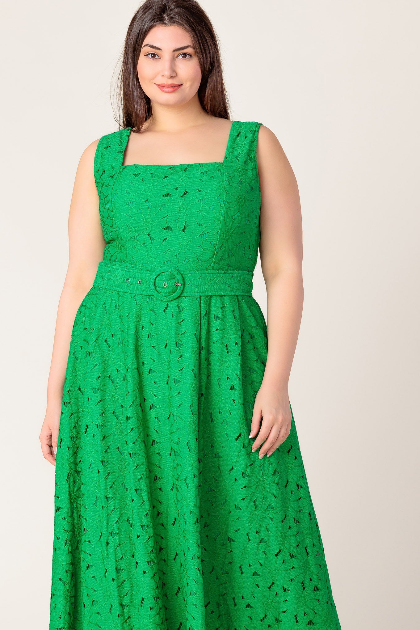 DAFFODILS & DAYDREAMS WOVEN LACE MIDI DRESS - MaraFormigone