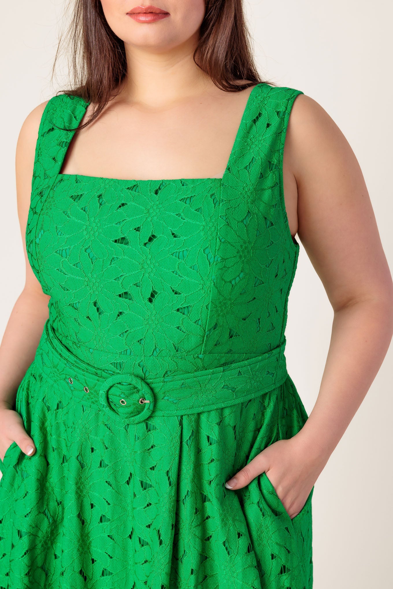 DAFFODILS & DAYDREAMS WOVEN LACE MIDI DRESS - MaraFormigone