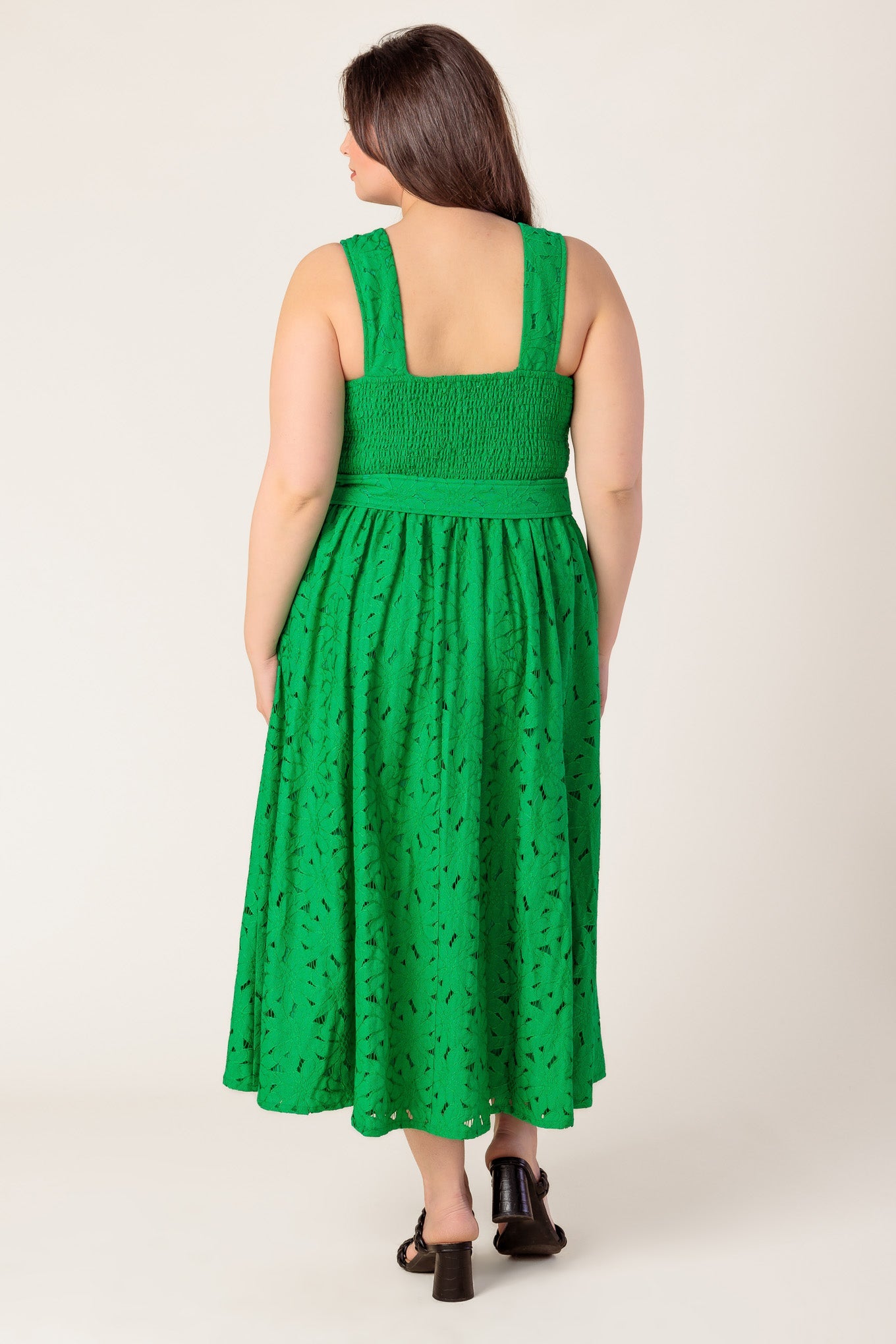 DAFFODILS & DAYDREAMS WOVEN LACE MIDI DRESS - MaraFormigone