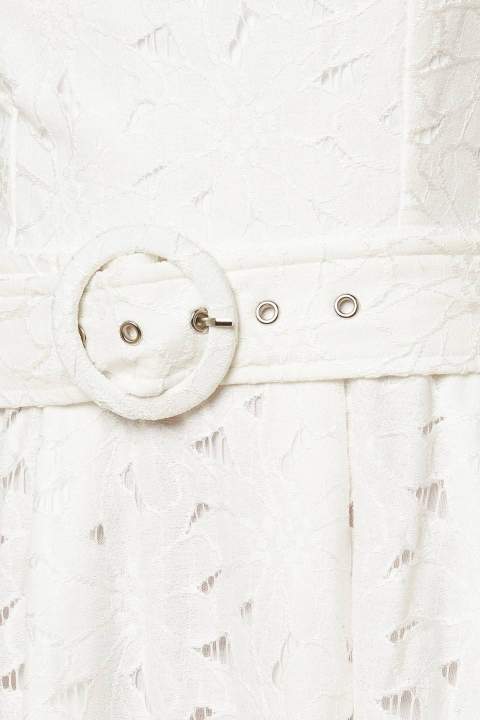 DAFFODILS & DAYDREAMS WOVEN LACE MIDI DRESS - MaraFormigone