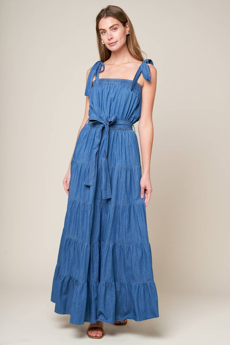 VESTIDO MAXI DE CHAMBRAY DE PRETTIEST BEHAVIOR