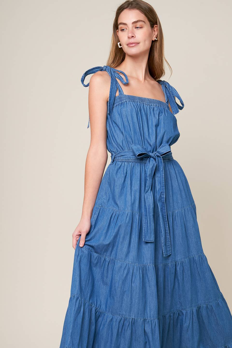 VESTIDO MAXI DE CHAMBRAY DE PRETTIEST BEHAVIOR