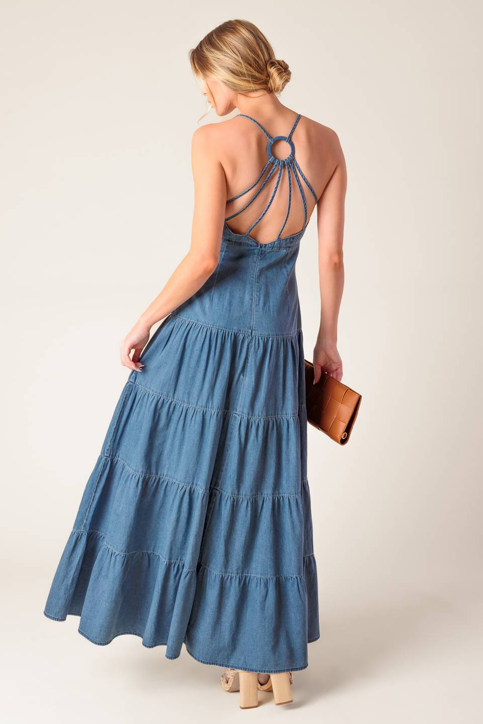VESTIDO MIDI DE CHAMBRAY PARA DOMINGO