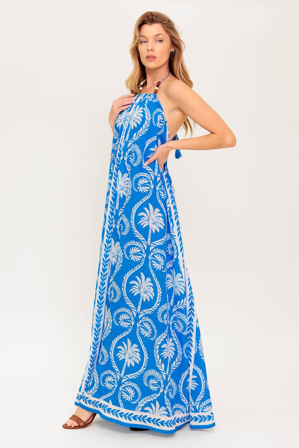 FOR THE DREAMERS BLUE WOVEN MAXI DRESS - MaraFormigone