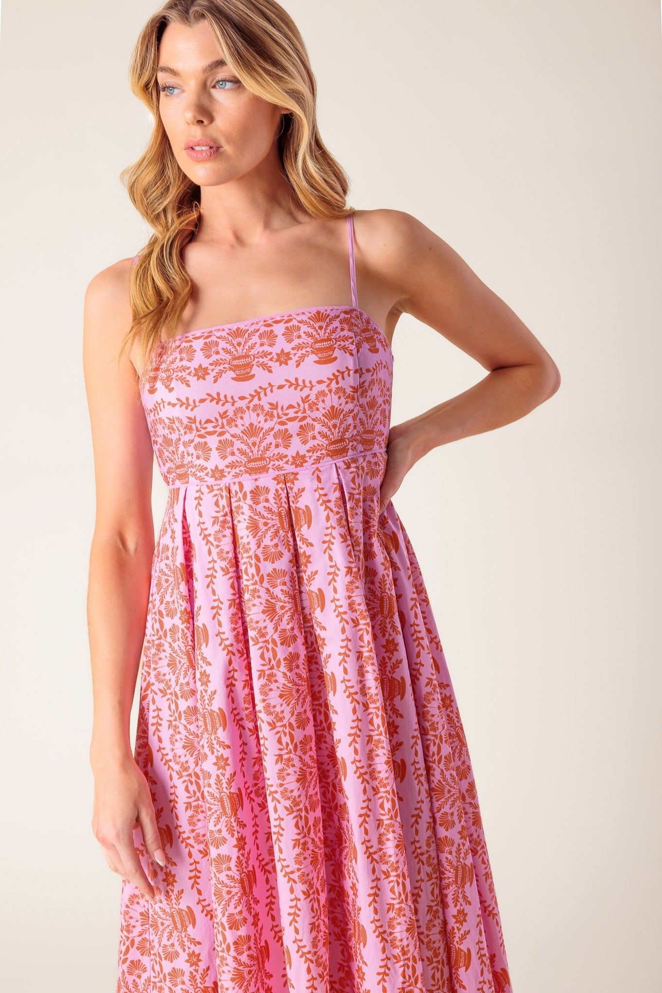 EL VESTIDO MIDI TEJIDO ROSA EVETTE