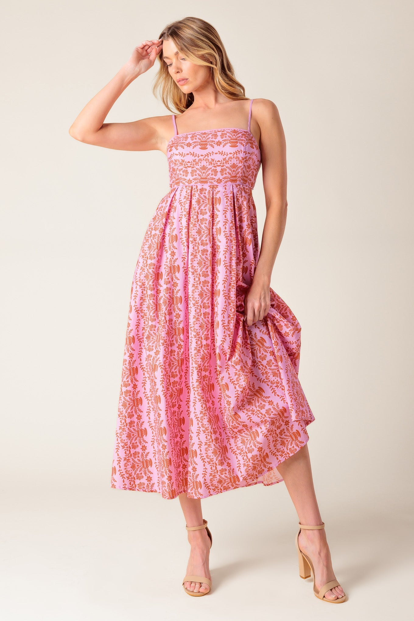 EL VESTIDO MIDI TEJIDO ROSA EVETTE