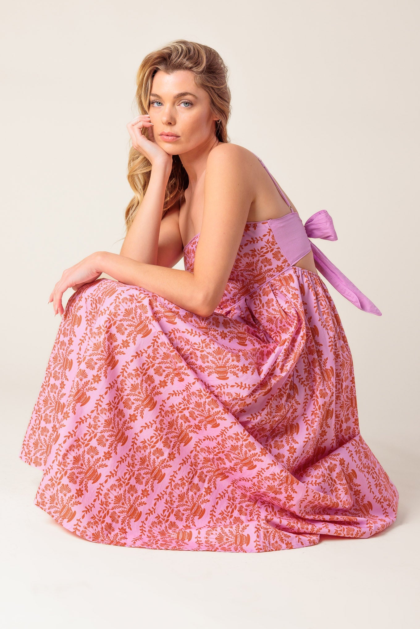 EL VESTIDO MIDI TEJIDO ROSA EVETTE