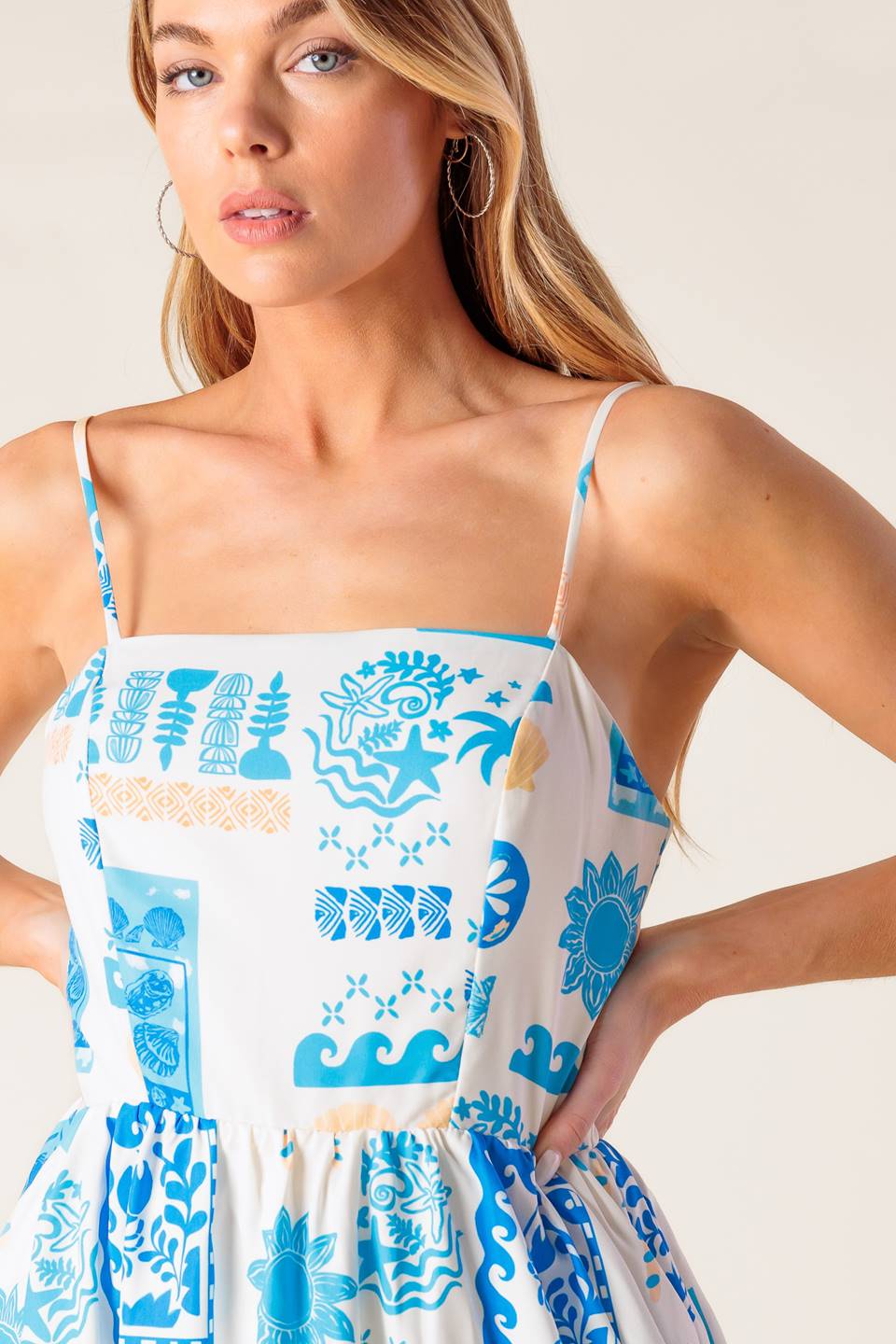 VESTIDO MIDI AZUL DE TECIDO PARA DAMINHA DE HONRA