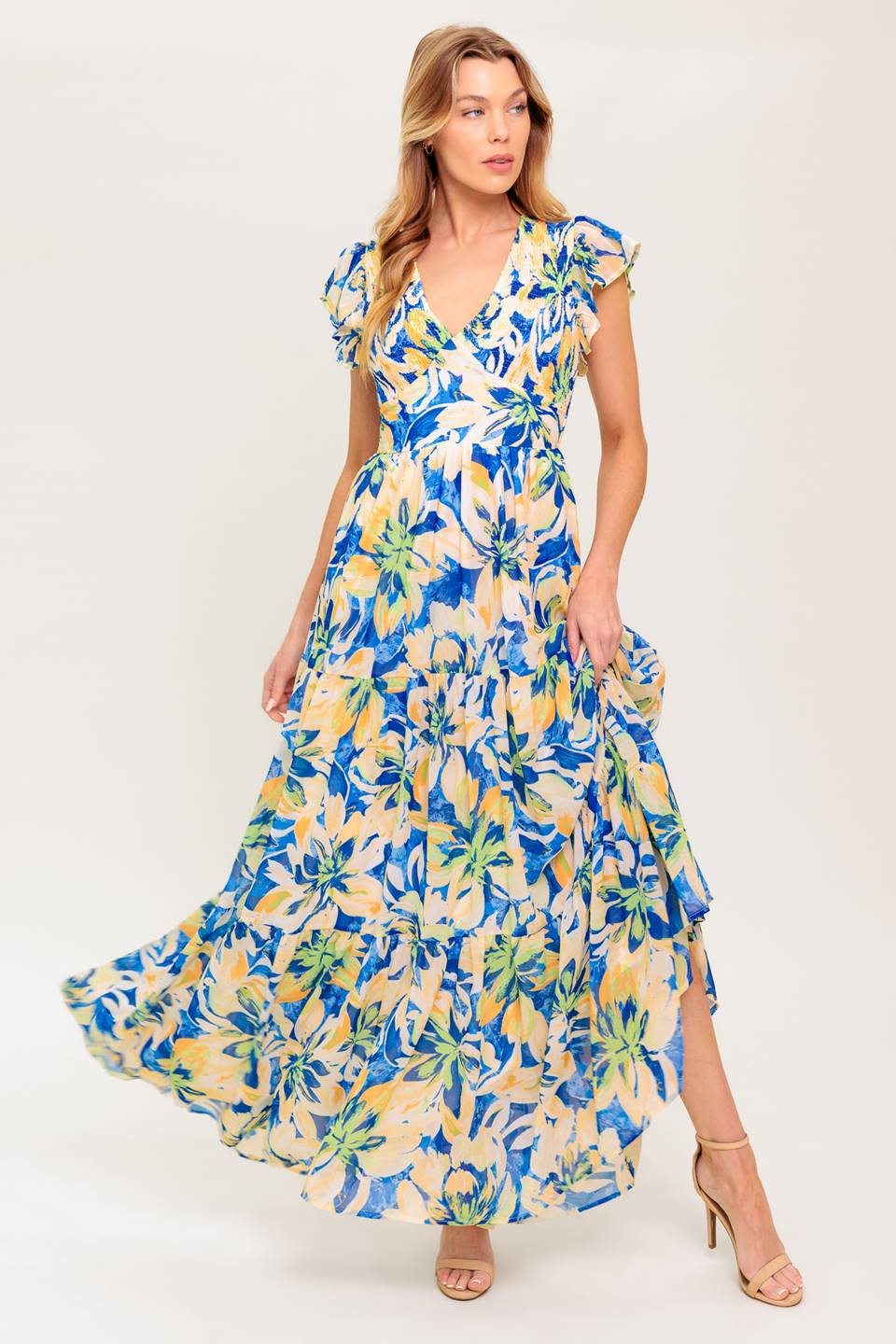 ECHOES OF YOU FLORAL WOVEN MAXI DRESS - MaraFormigone