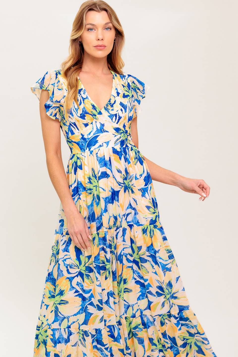 ECHOES OF YOU FLORAL WOVEN MAXI DRESS - MaraFormigone