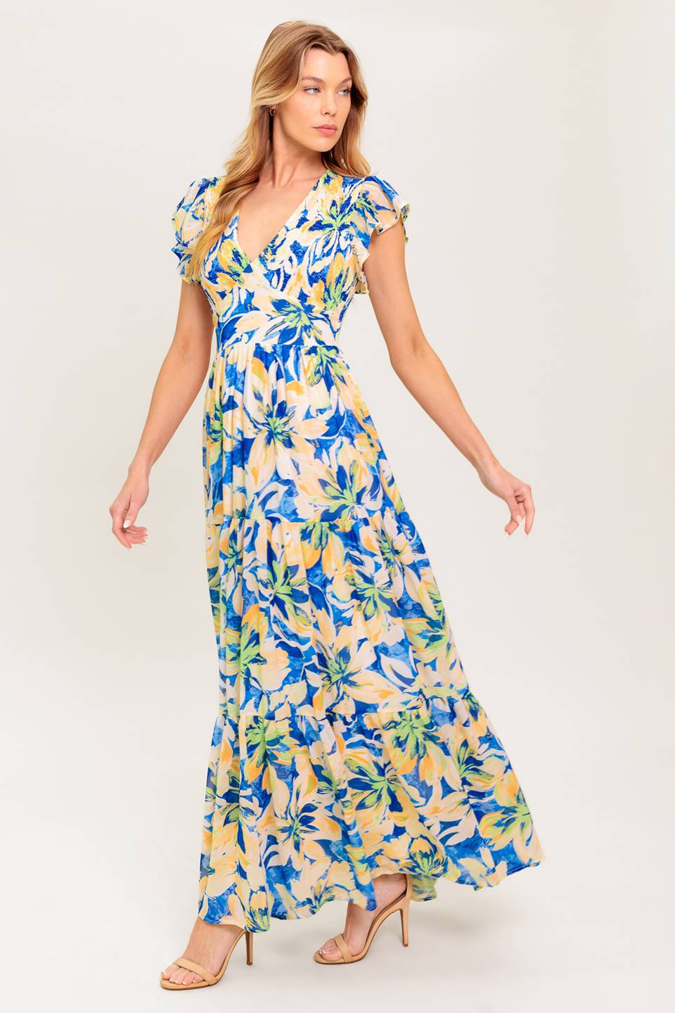 ECHOES OF YOU FLORAL WOVEN MAXI DRESS - MaraFormigone