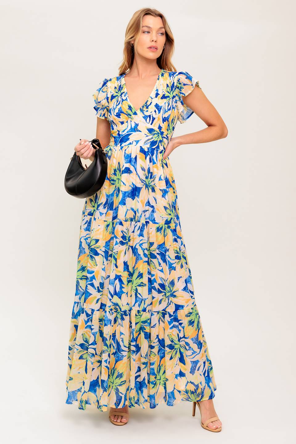 ECHOES OF YOU FLORAL WOVEN MAXI DRESS - MaraFormigone