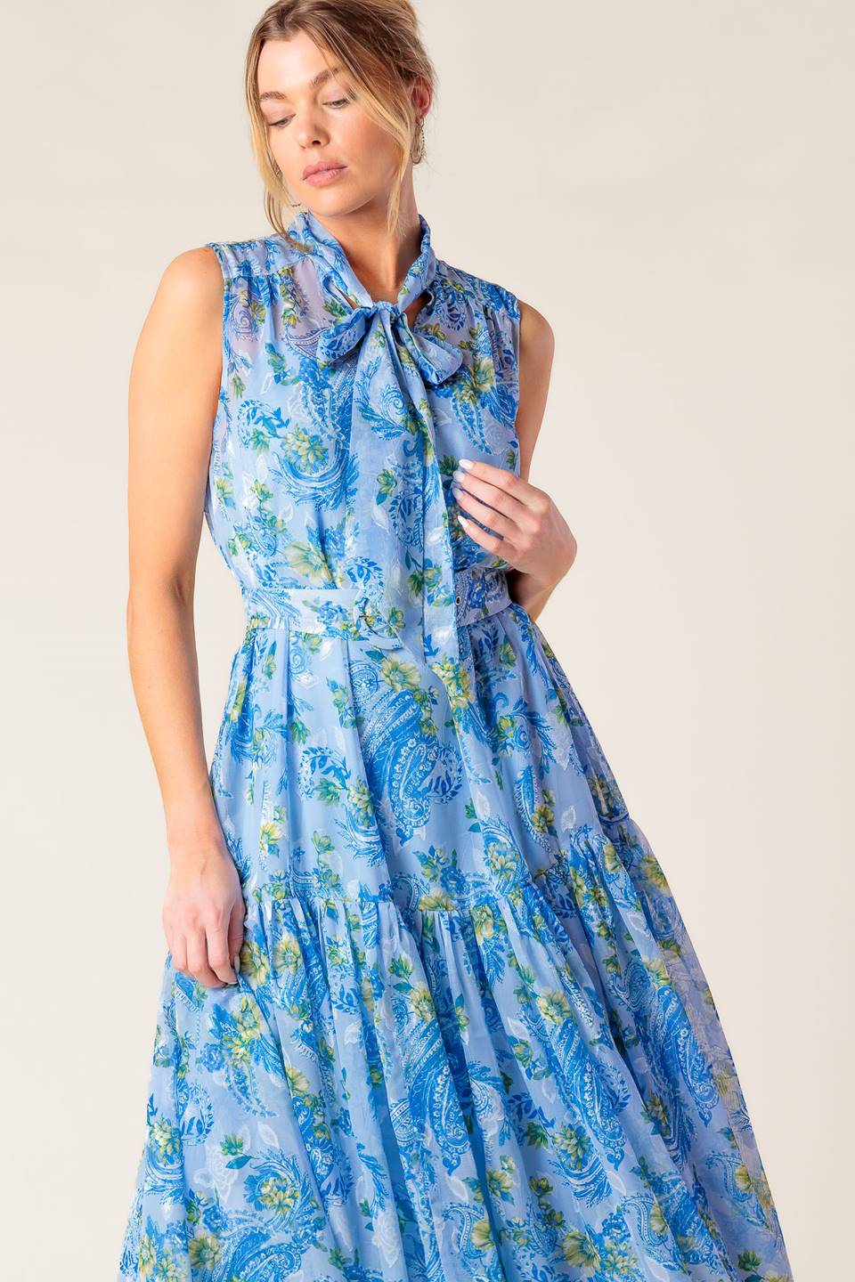 VESTIDO MIDI AZUL EVER AFTER POWER