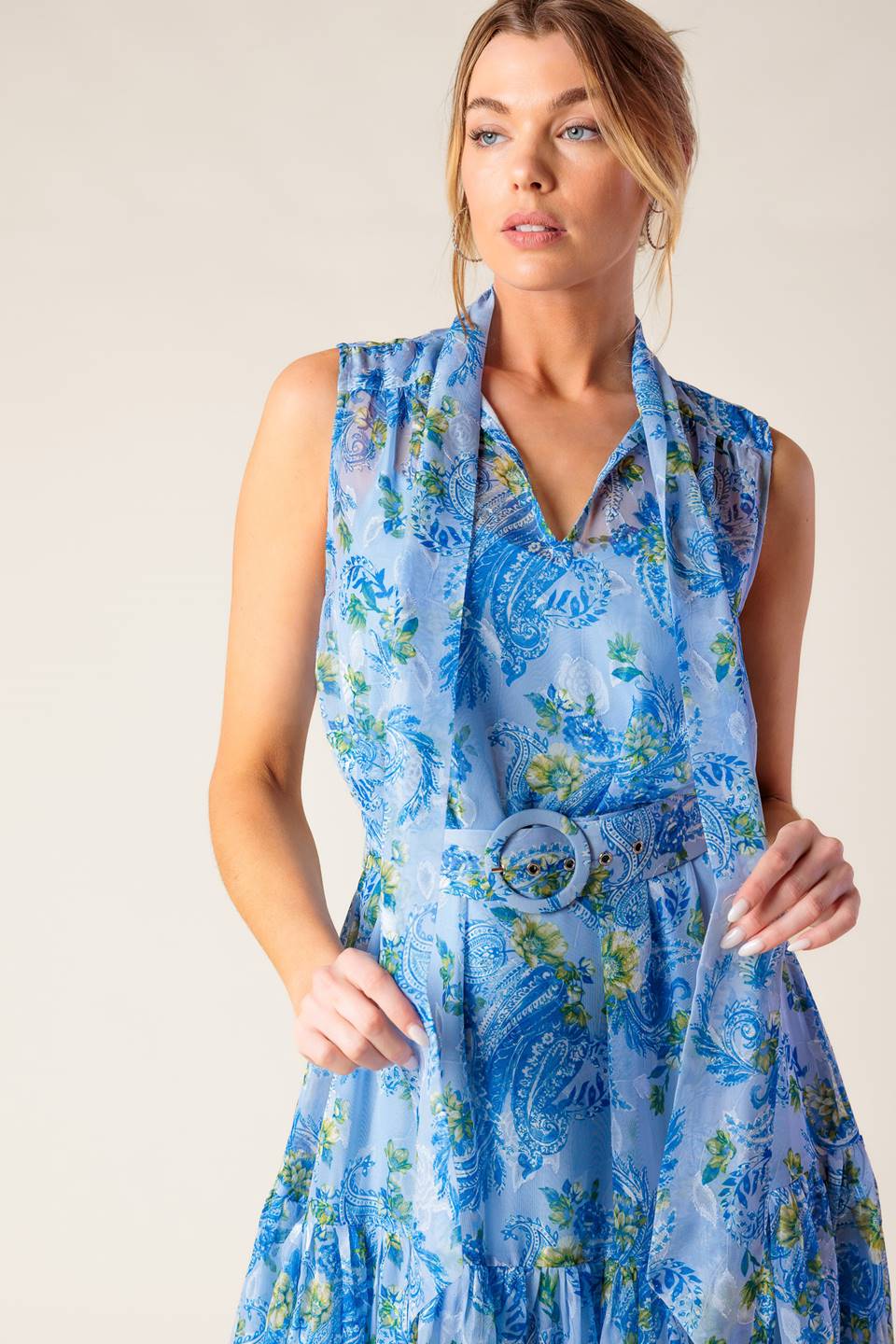 VESTIDO MIDI AZUL EVER AFTER POWER