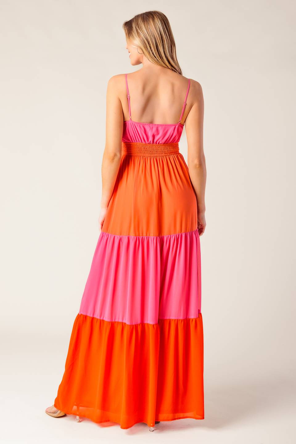 REGAL RISE WOVEN COLOR BLOCKED MAXI DRESS - MaraFormigone