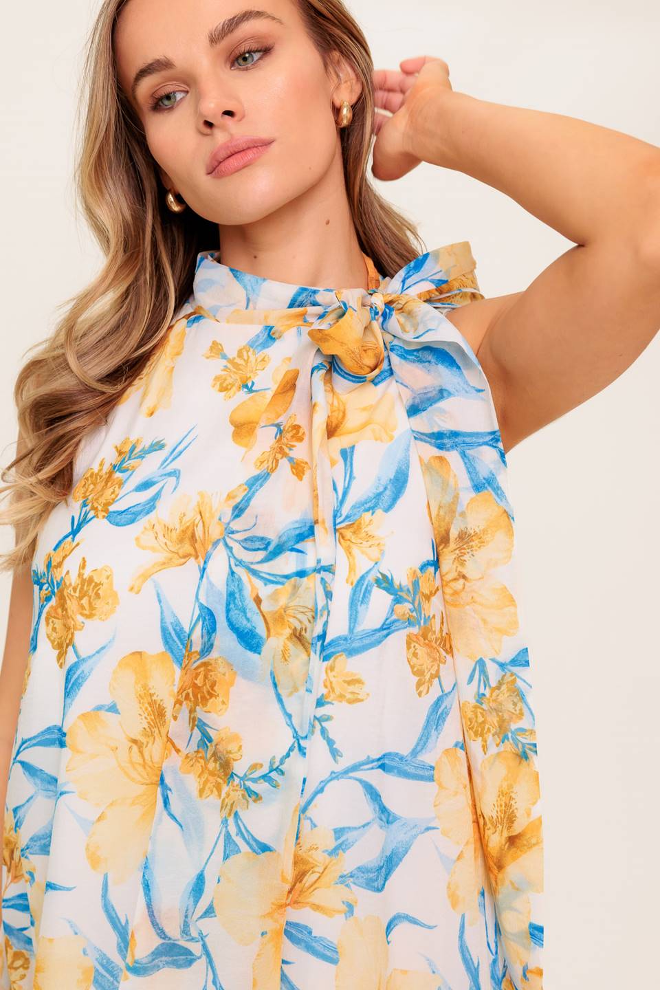 VESTIDO MINI DE TEJIDO MARFIL DE SUMER SPELL