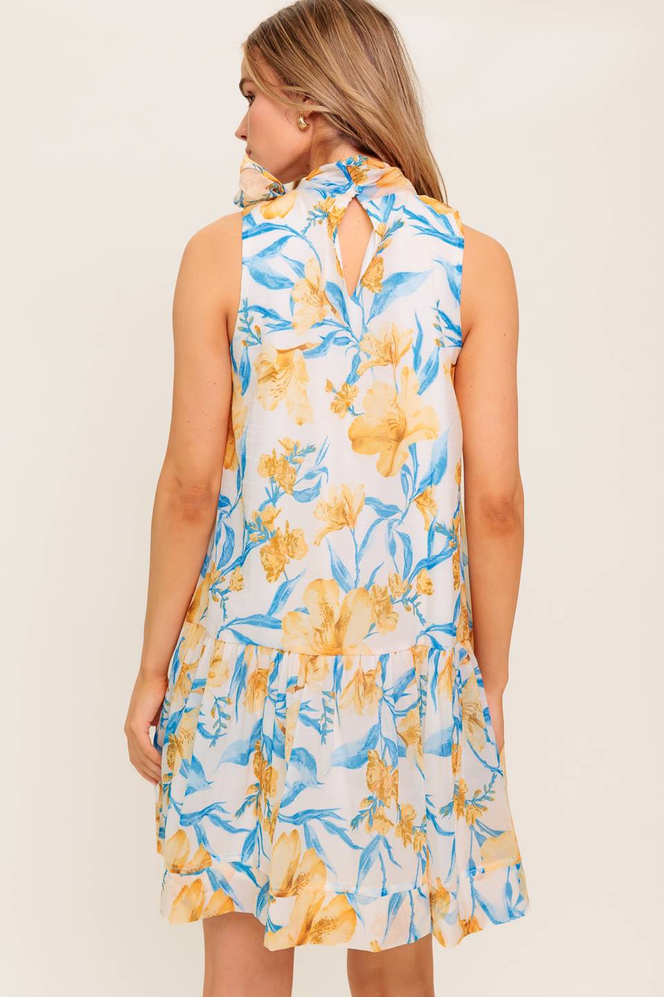 VESTIDO MINI DE TEJIDO MARFIL DE SUMER SPELL