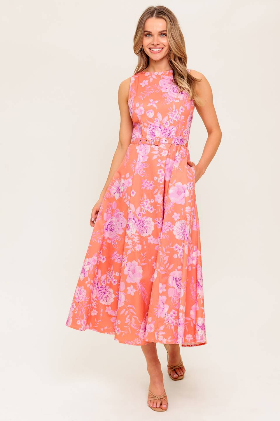 VESTIDO MIDI TECIDO COASTLINE DREAM