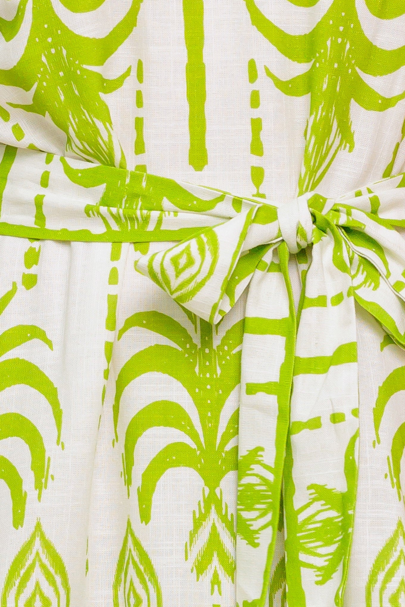 SUNDOWN CHARM GREEN WOVEN MINI DRESS - MaraFormigone