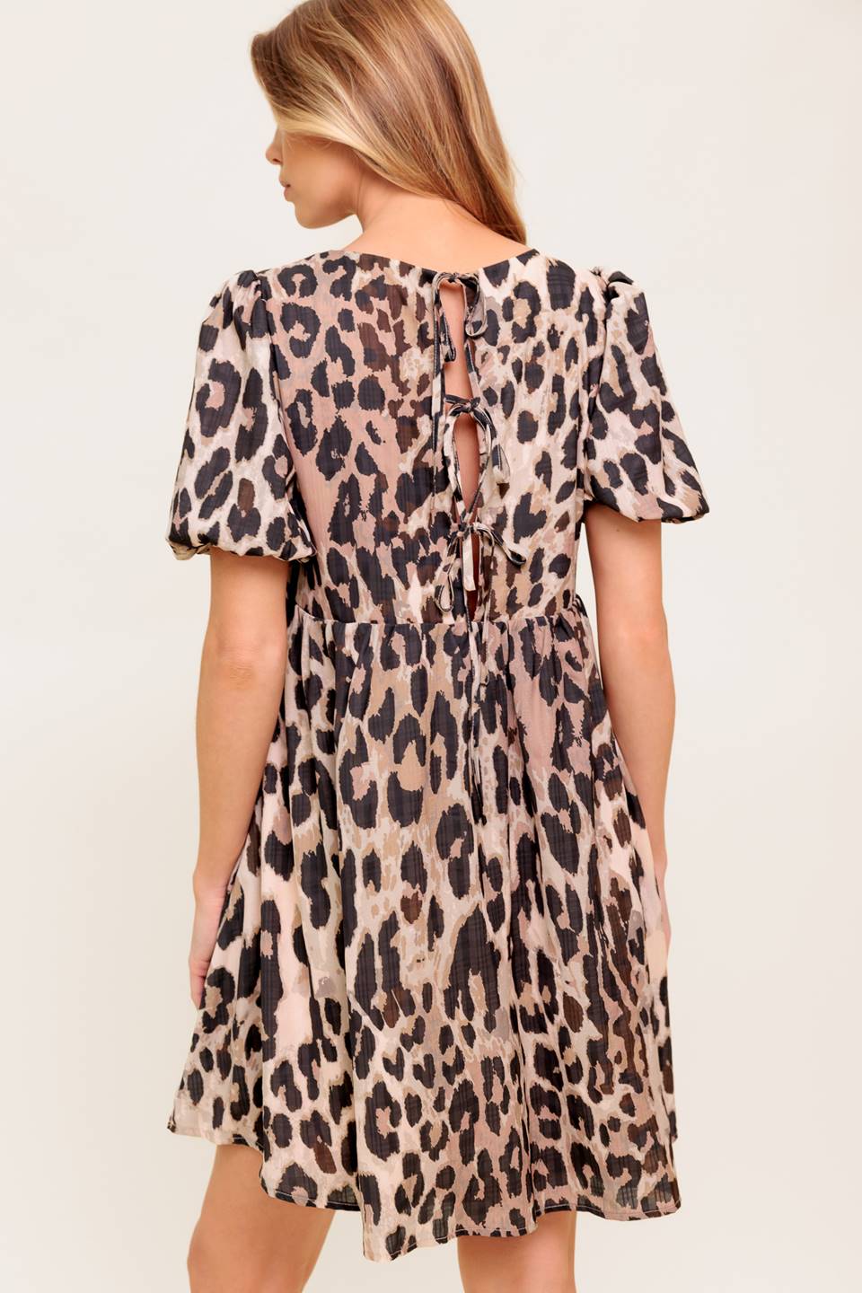 FOREVER YOURS LEOPARD WOVEN MINI DRESS - MaraFormigone