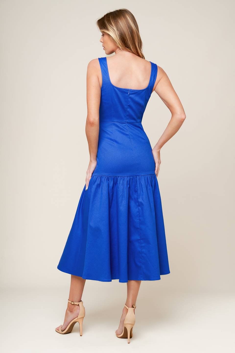 VESTIDO MIDI TEJIDO AZUL DE SUEÑOS AGRADABLES