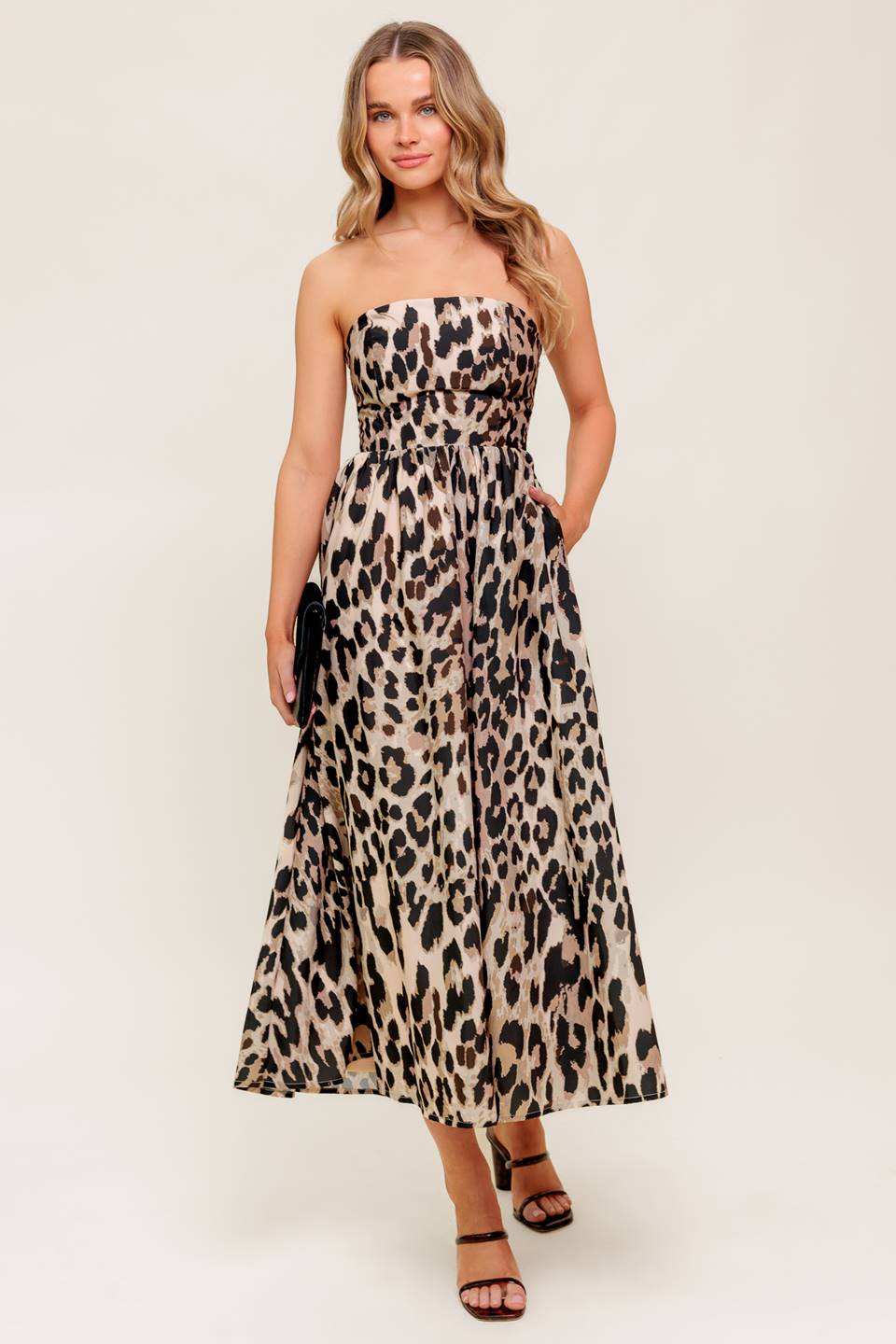 VESTIDO MIDI DE BALÉ FLUTTER GLOW EM TECIDO TECIDO