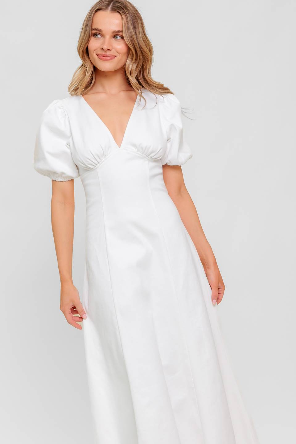 SECRET VINE GLOW WOVEN TWILL MIDI DRESS - MaraFormigone