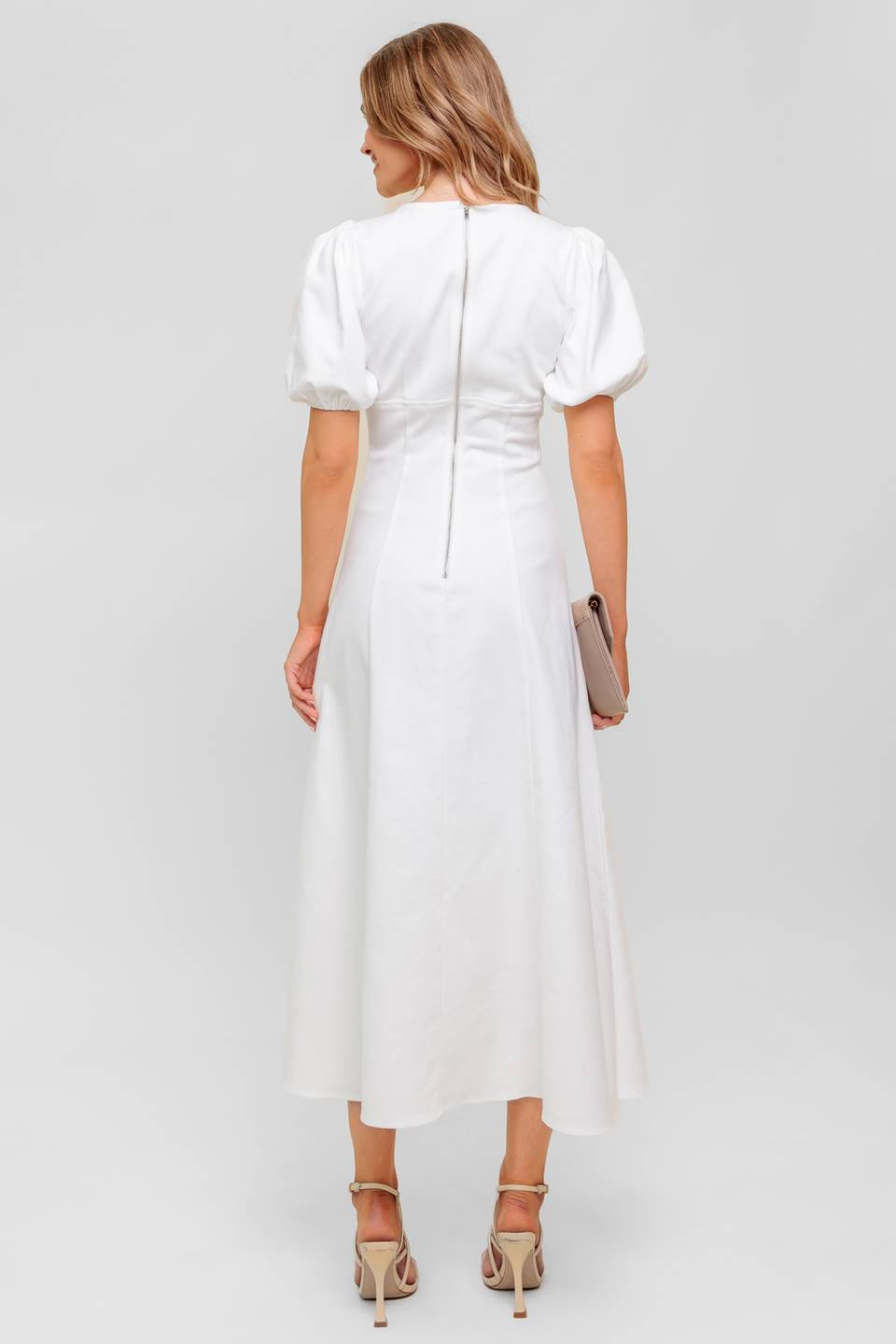 SECRET VINE GLOW WOVEN TWILL MIDI DRESS - MaraFormigone