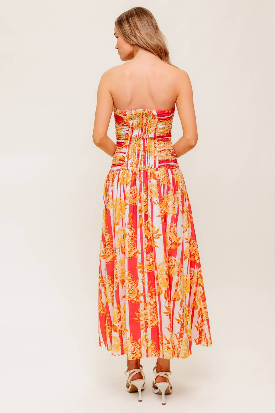 PEONY STORM DANCE WOVEN MIDI DRESS - MaraFormigone