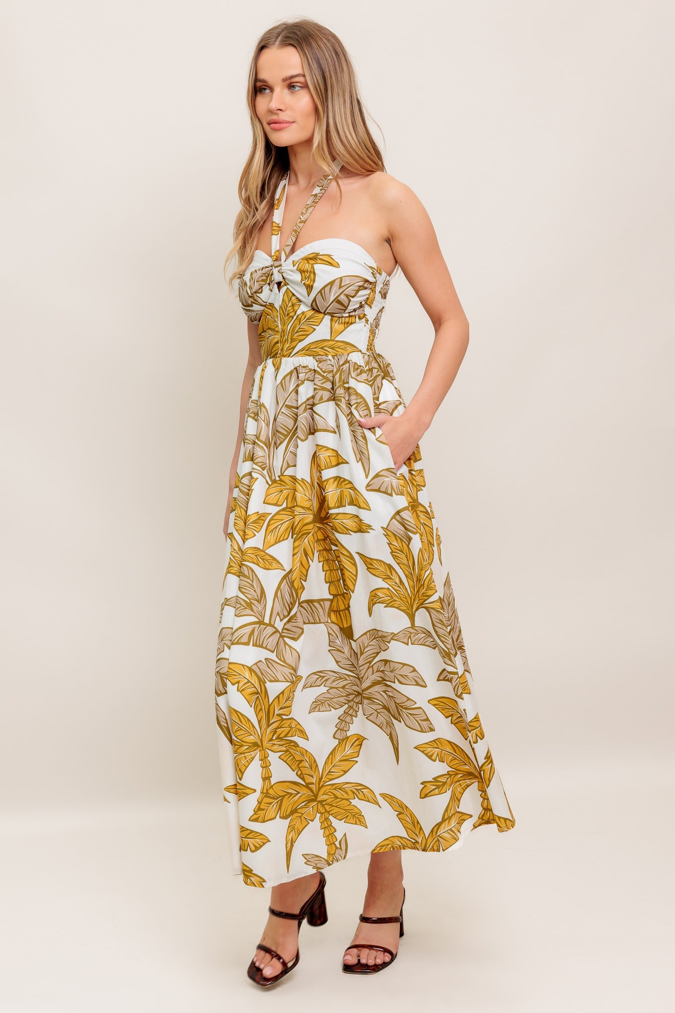 PETITE LOVE WOVEN MIDI DRESS - MaraFormigone