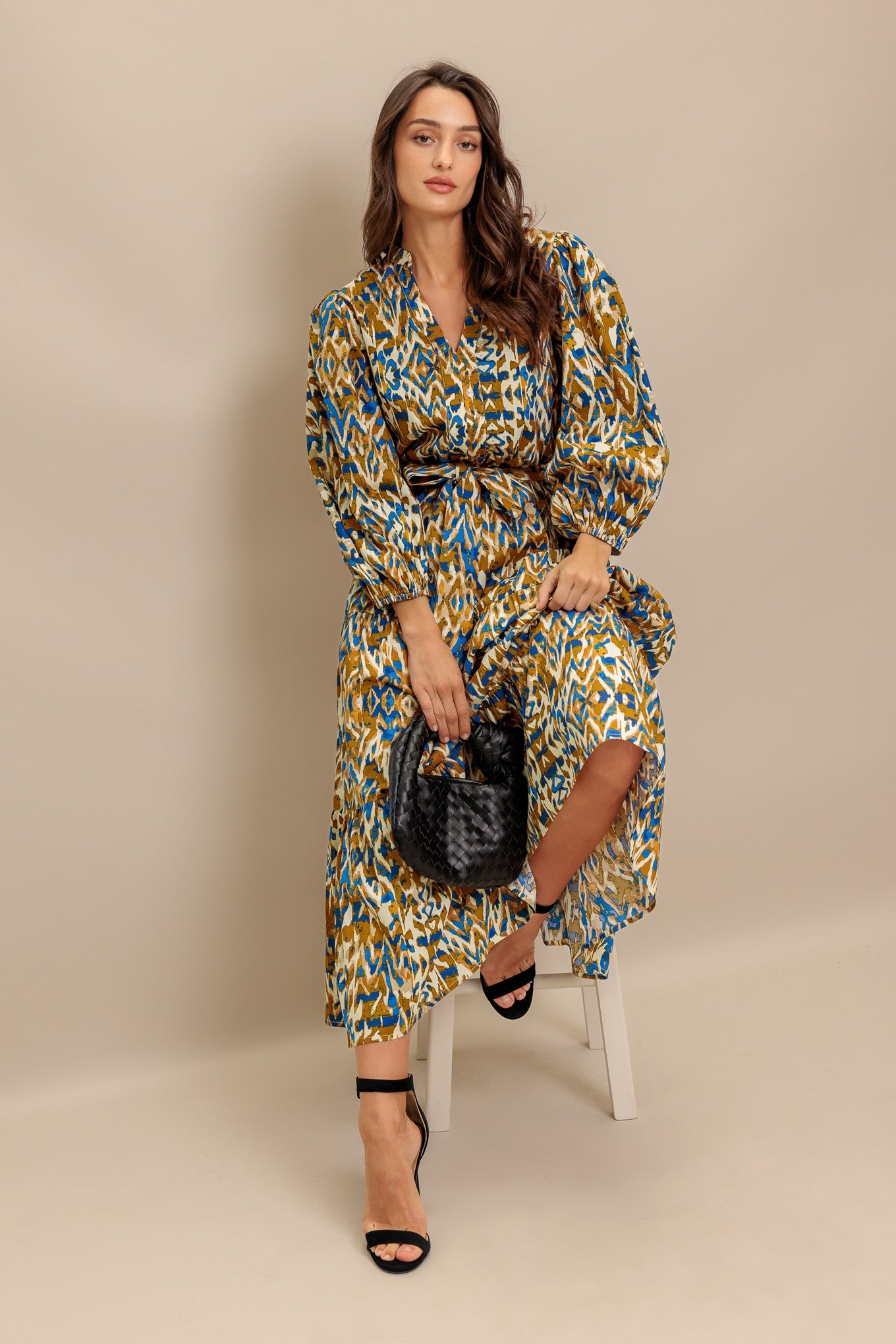 TERRA VISION WOVEN MIDI DRESS - MaraFormigone