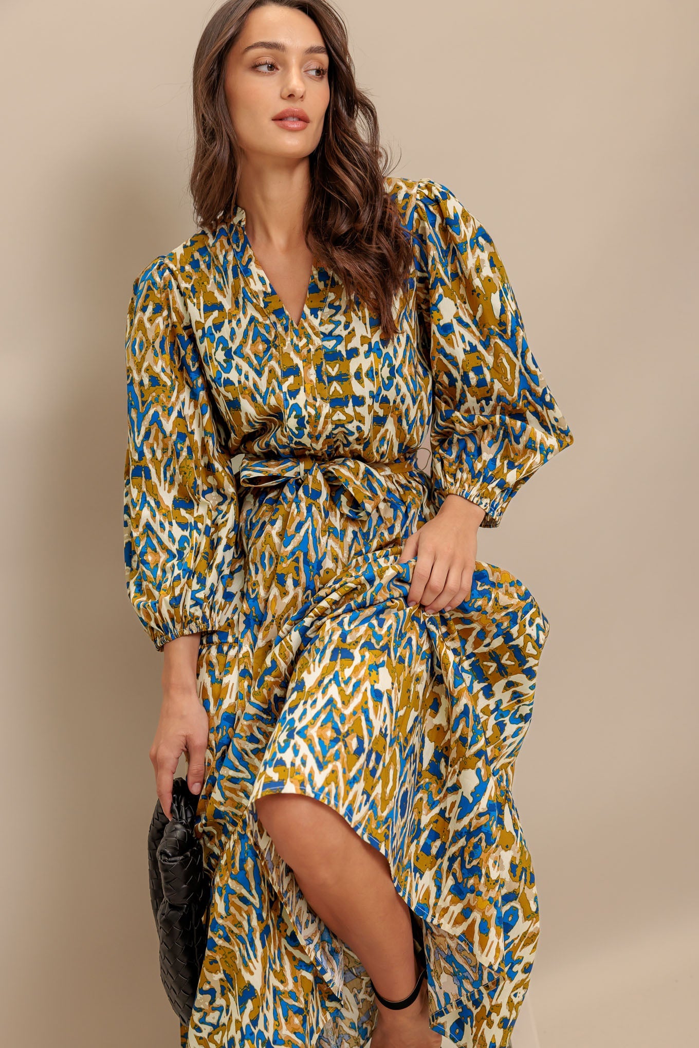 TERRA VISION WOVEN MIDI DRESS - MaraFormigone