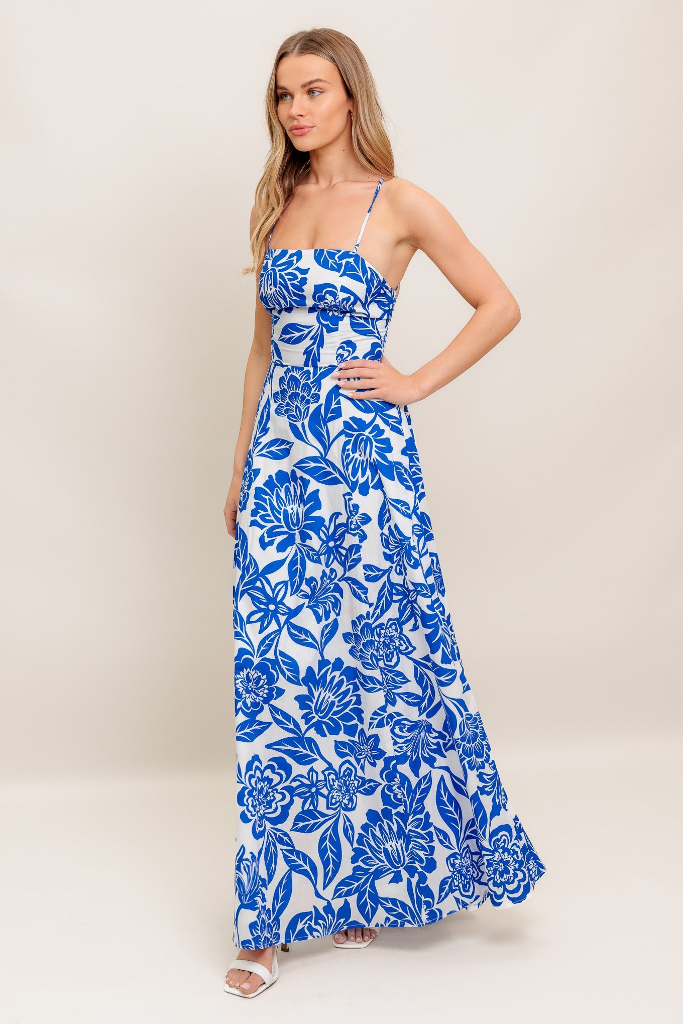 SEASIDE BLOOM WOVEN ANKLE DRESS - MaraFormigone