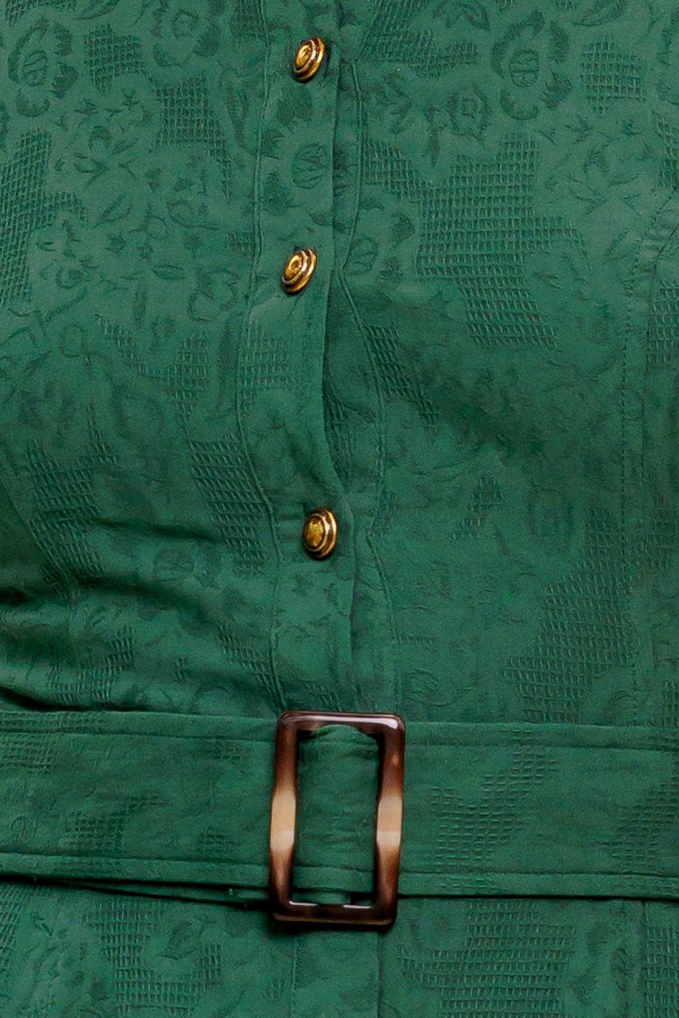 EMERALD CODE JACQUARD WOVEN MIDI DRESS