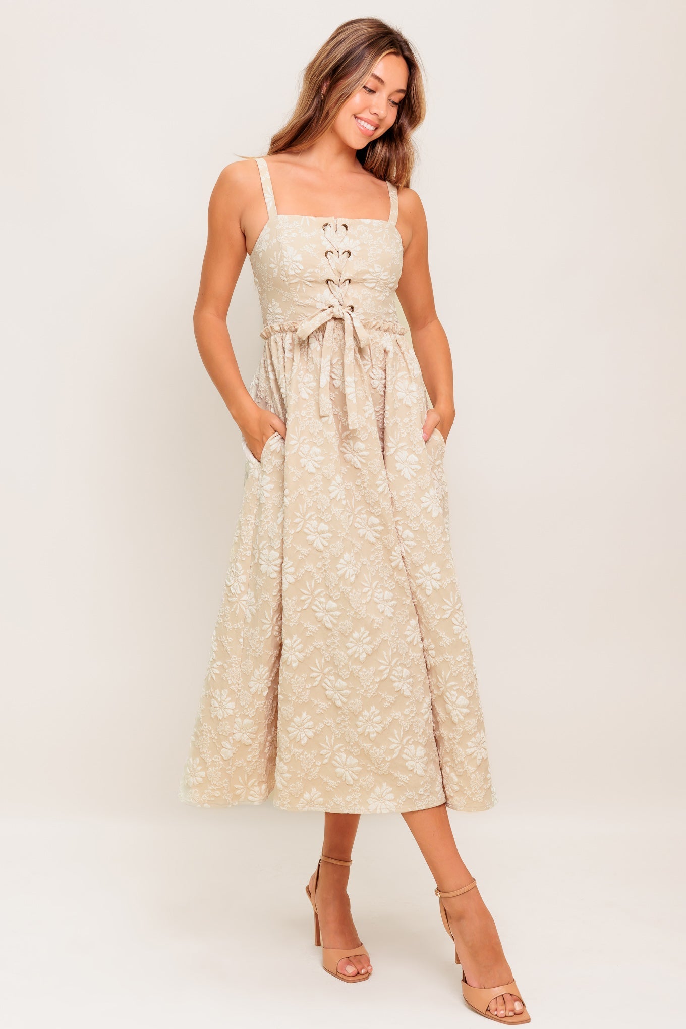 Vestido midi tejido Soft Sunset Story