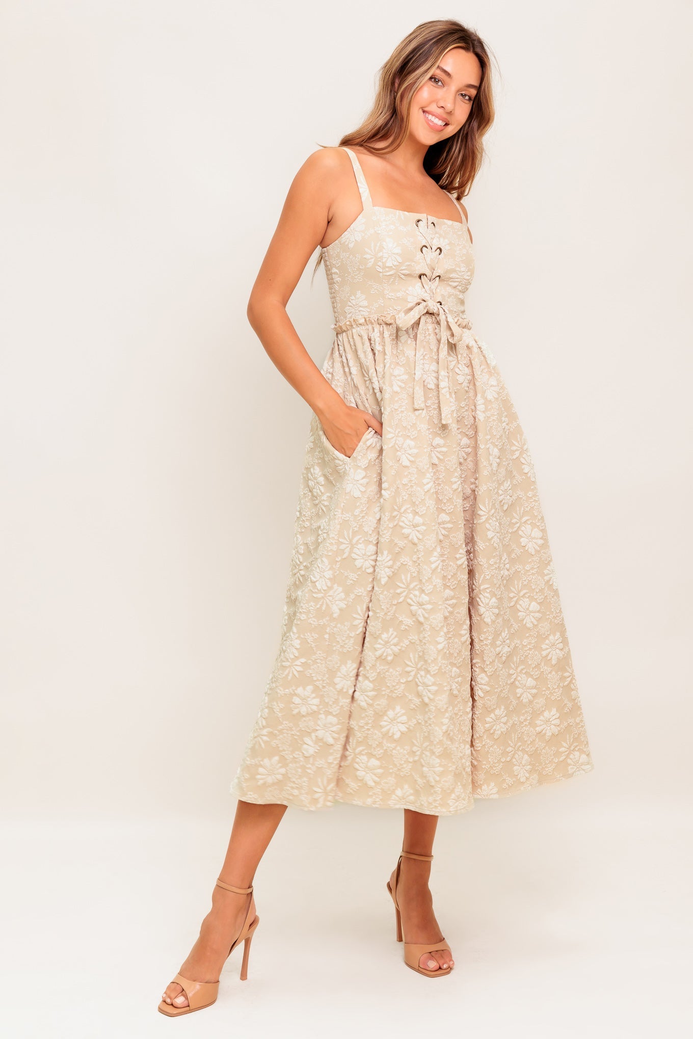 Vestido midi tejido Soft Sunset Story